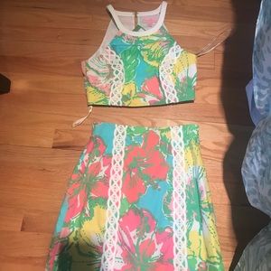 New With Tags. Lilly Pulitzer 0 Crop Top Set